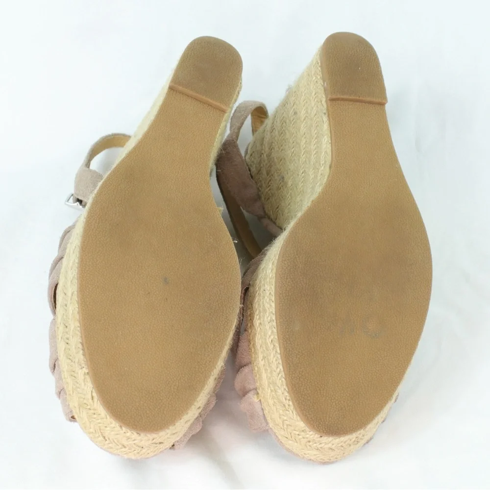Steve Madden‎ Tan Straw Heels Shoes Womens Size 9.5
